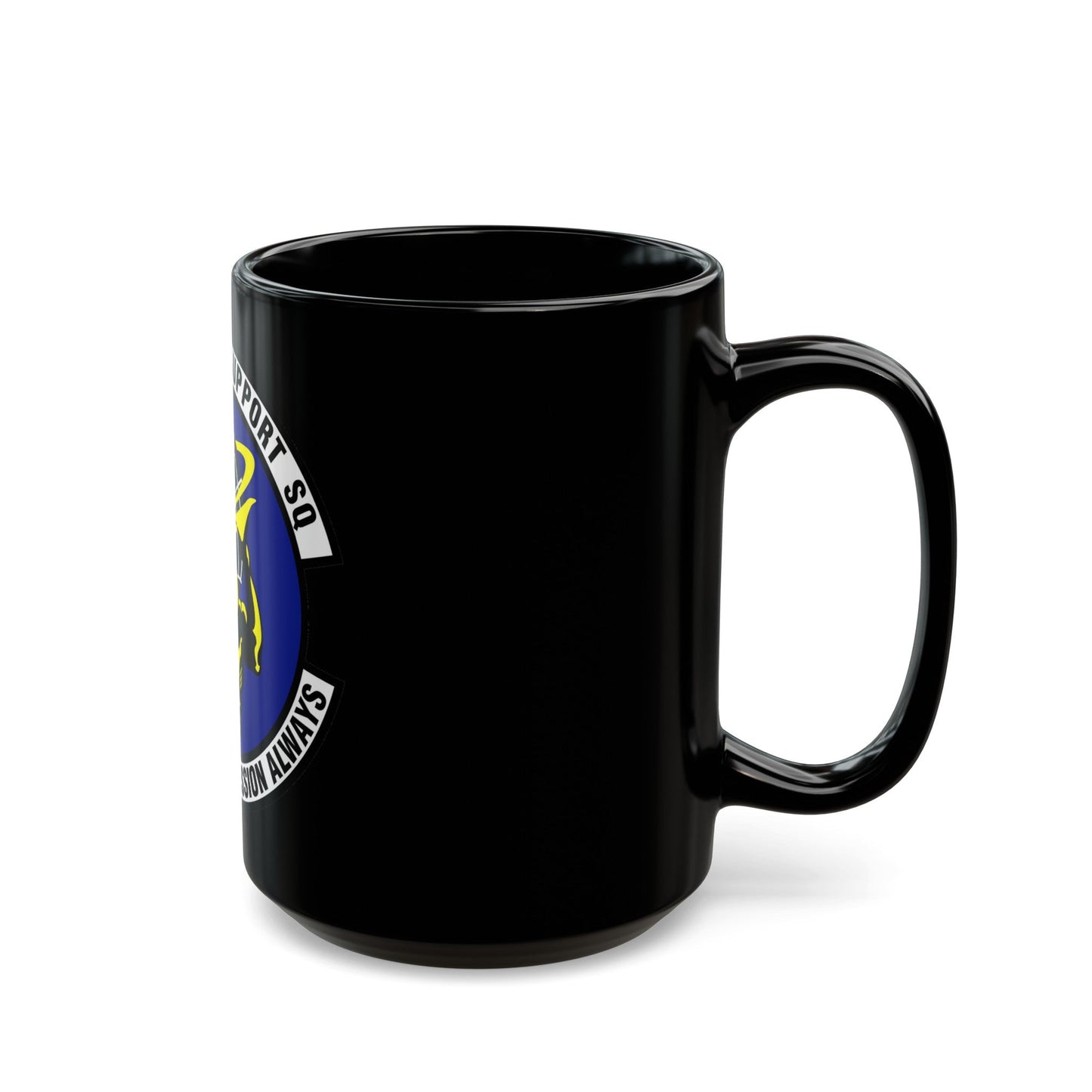 43d Mission Support Squadron (U.S. Air Force) Black Coffee Mug-The Sticker Space