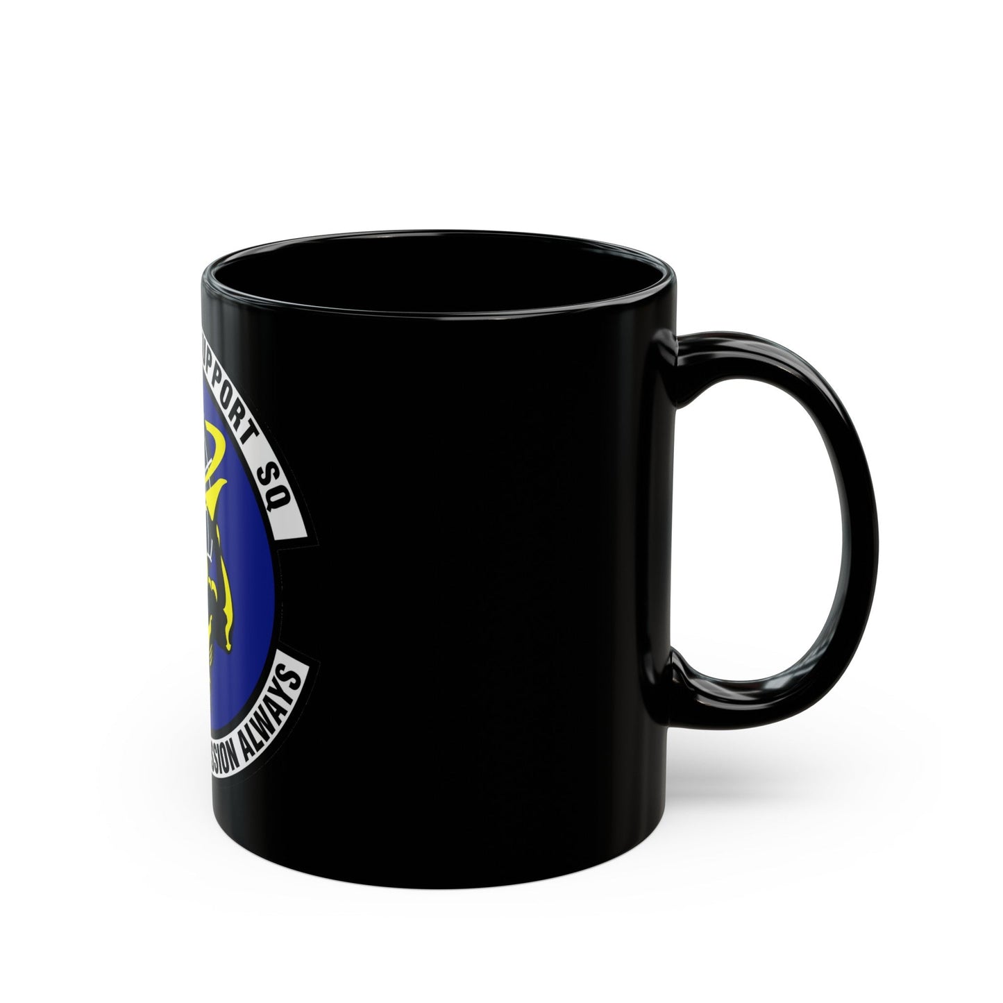 43d Mission Support Squadron (U.S. Air Force) Black Coffee Mug-The Sticker Space