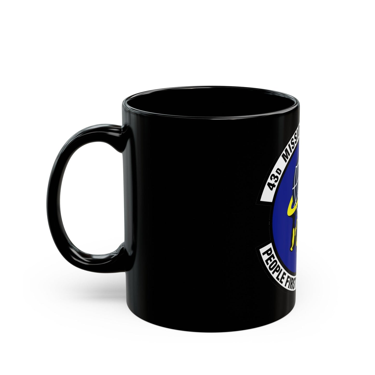 43d Mission Support Squadron (U.S. Air Force) Black Coffee Mug-The Sticker Space