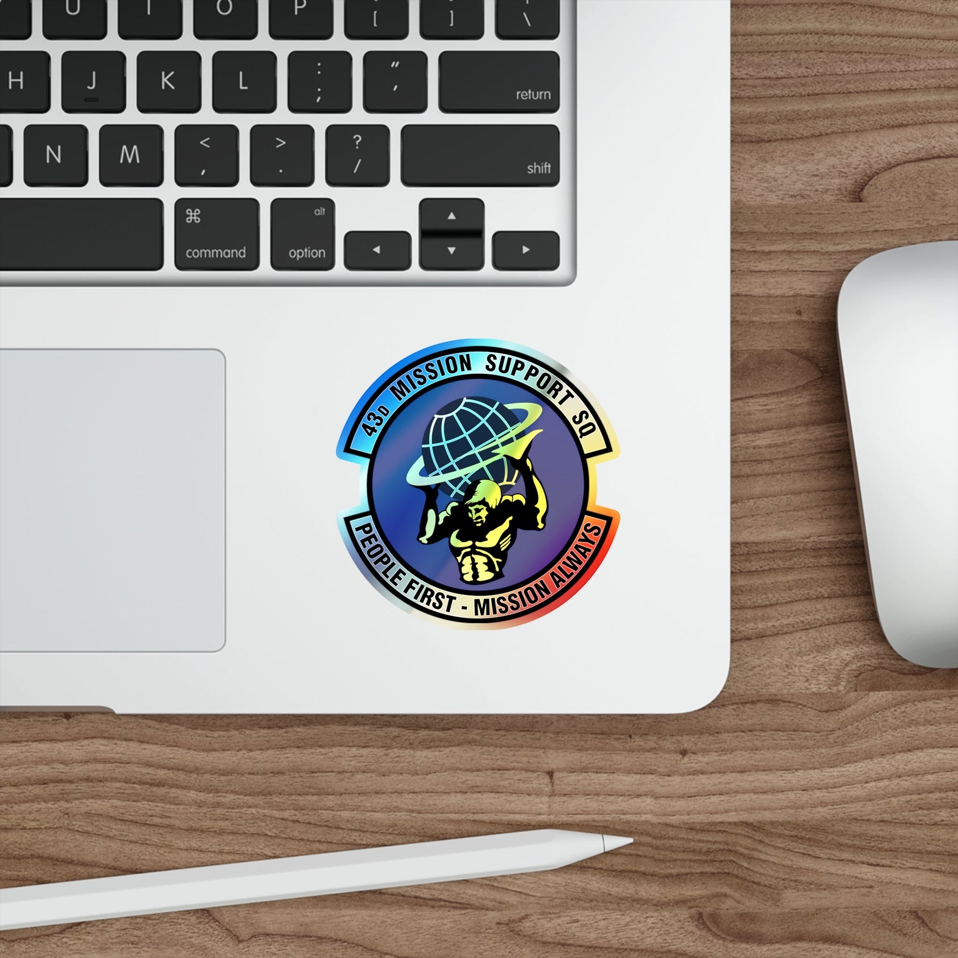 43d Mission Support Squadron (U.S. Air Force) Holographic STICKER Die-Cut Vinyl Decal-The Sticker Space