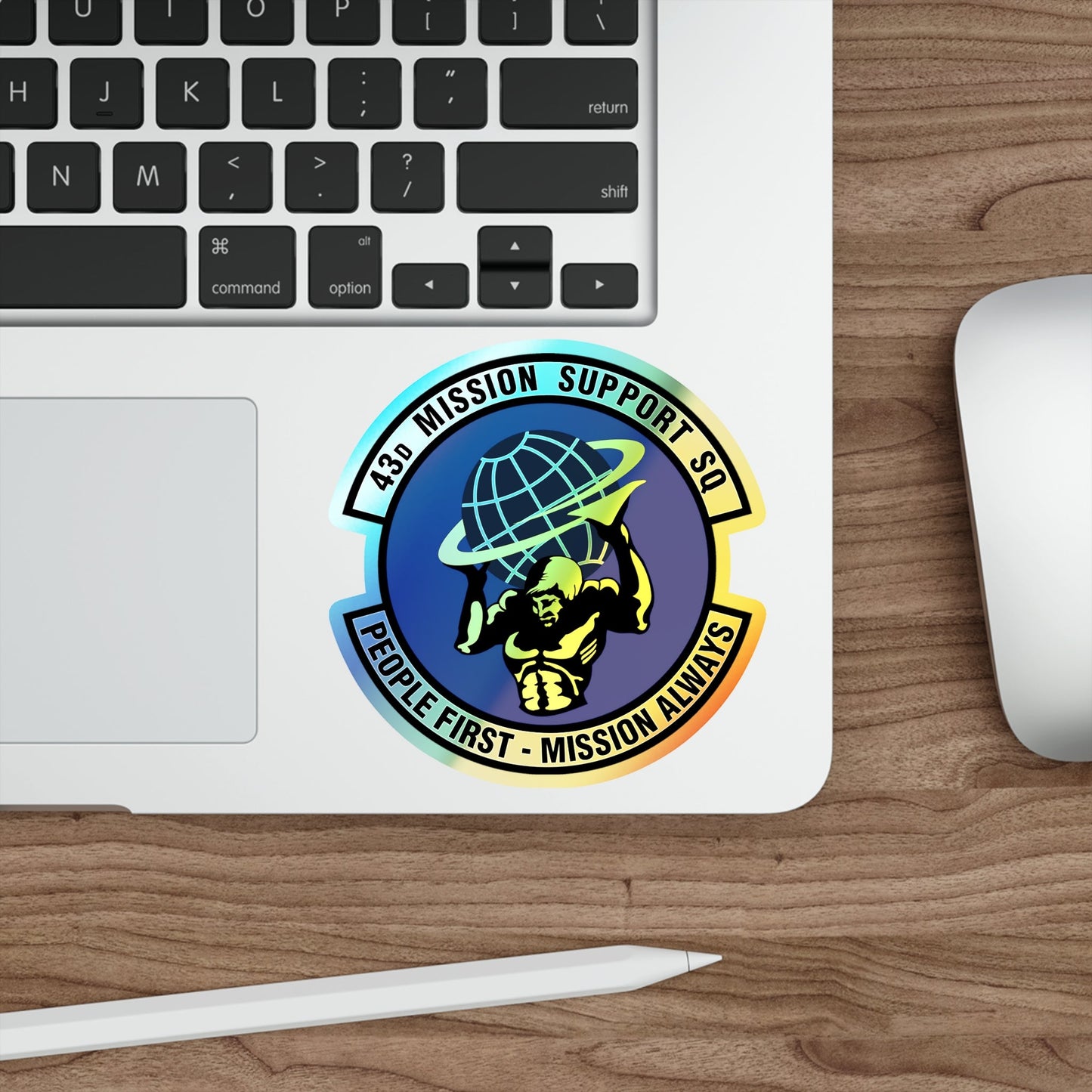 43d Mission Support Squadron (U.S. Air Force) Holographic STICKER Die-Cut Vinyl Decal-The Sticker Space