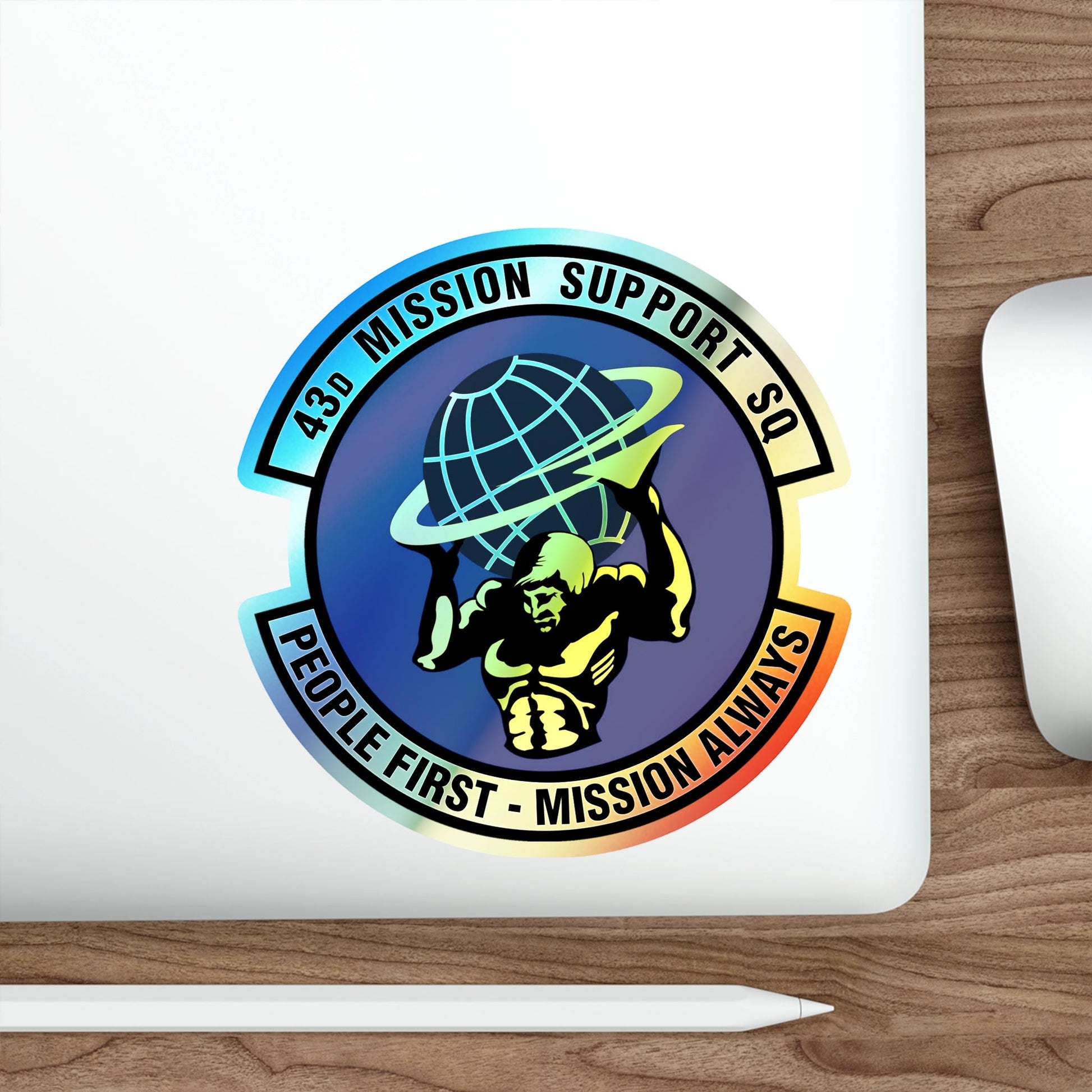 43d Mission Support Squadron (U.S. Air Force) Holographic STICKER Die-Cut Vinyl Decal-The Sticker Space