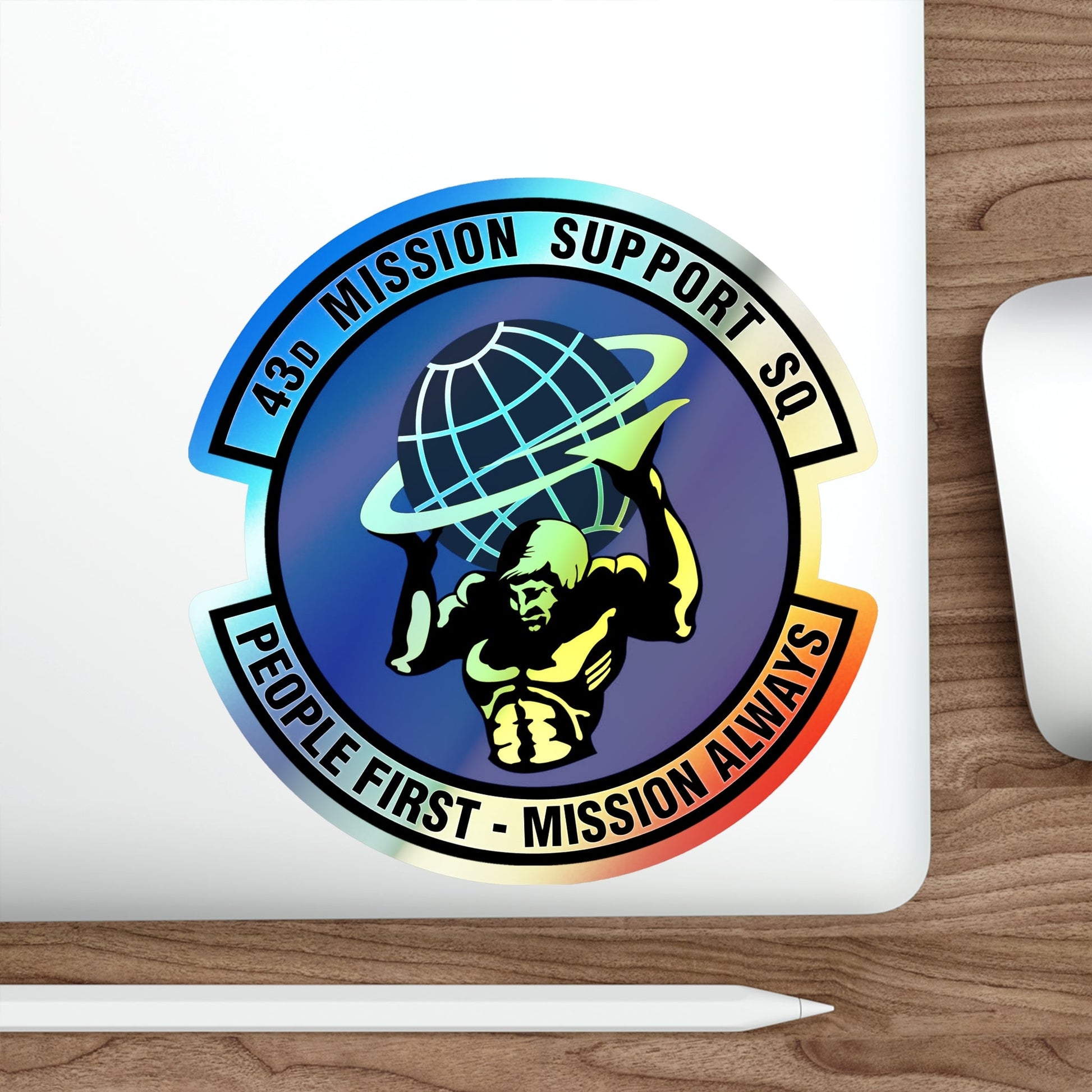 43d Mission Support Squadron (U.S. Air Force) Holographic STICKER Die-Cut Vinyl Decal-The Sticker Space