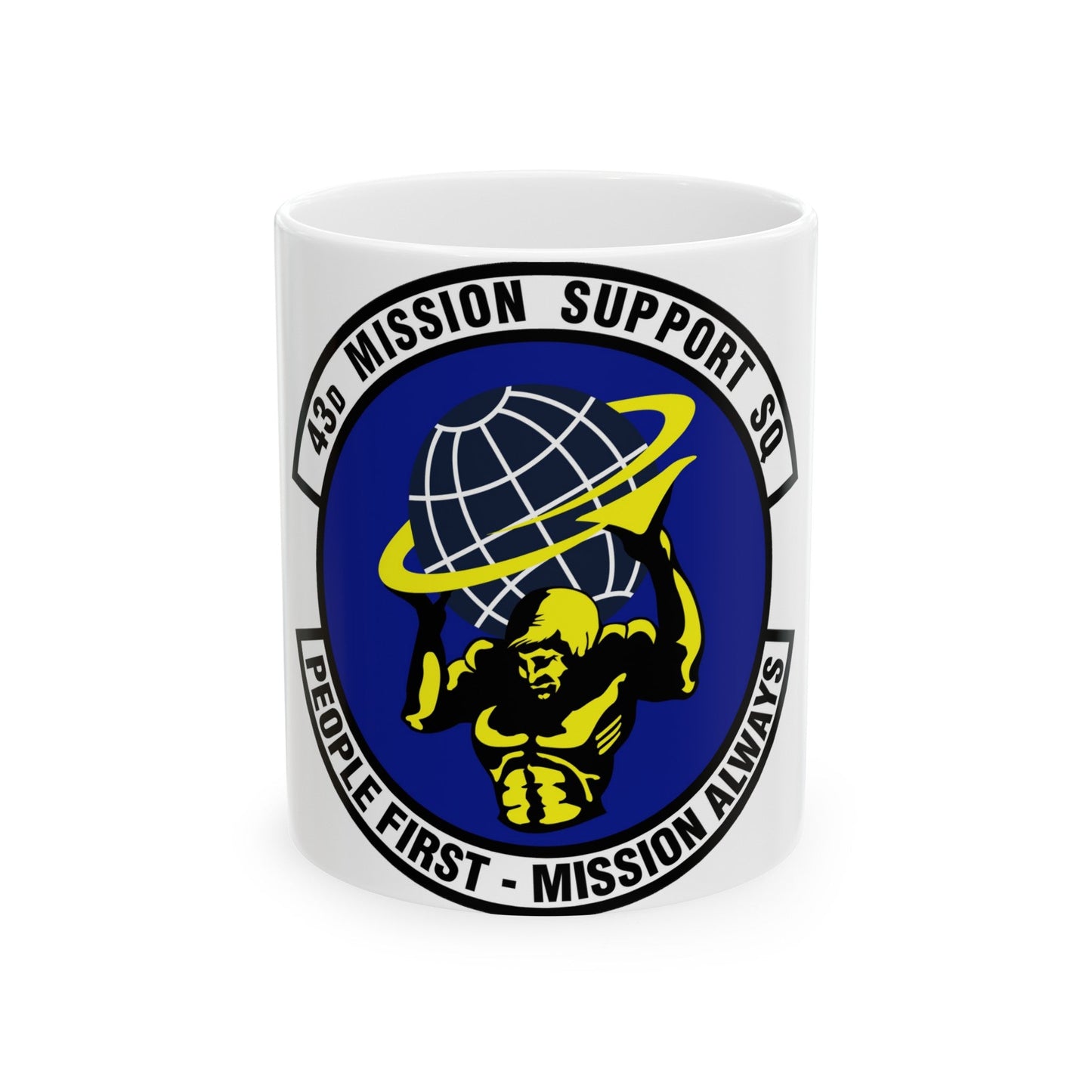 43d Mission Support Squadron (U.S. Air Force) White Coffee Mug-11oz-The Sticker Space