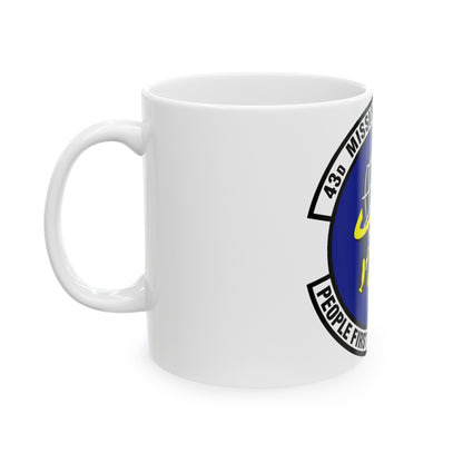 43d Mission Support Squadron (U.S. Air Force) White Coffee Mug-The Sticker Space