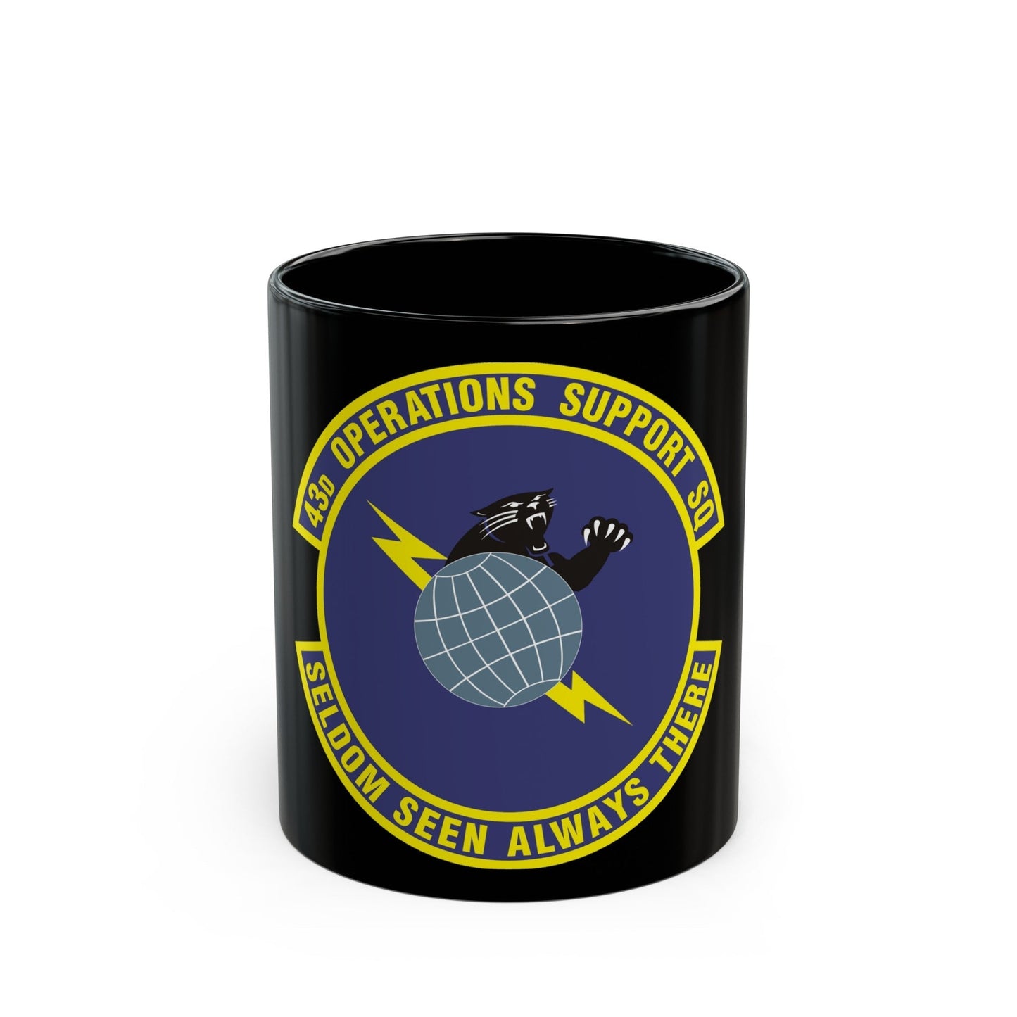 43d Operations Support Squadron (U.S. Air Force) Black Coffee Mug-11oz-The Sticker Space