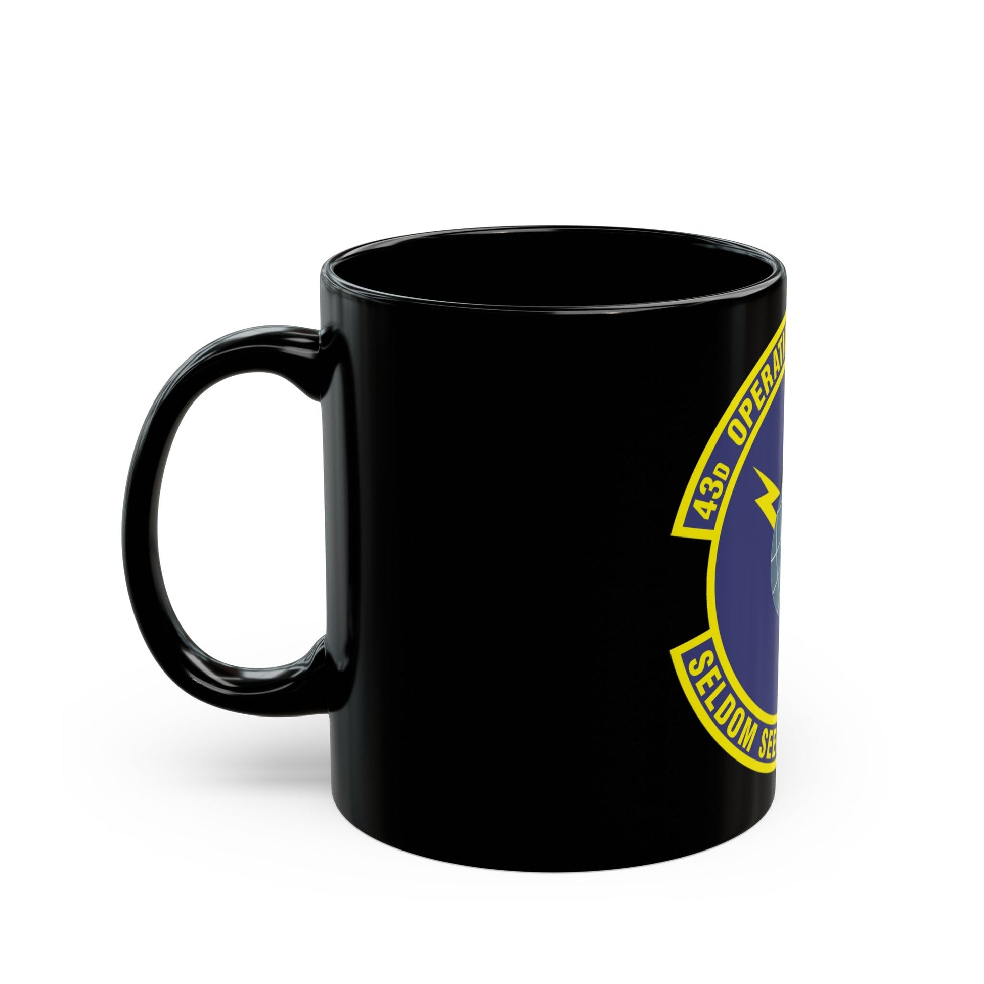 43d Operations Support Squadron (U.S. Air Force) Black Coffee Mug-The Sticker Space