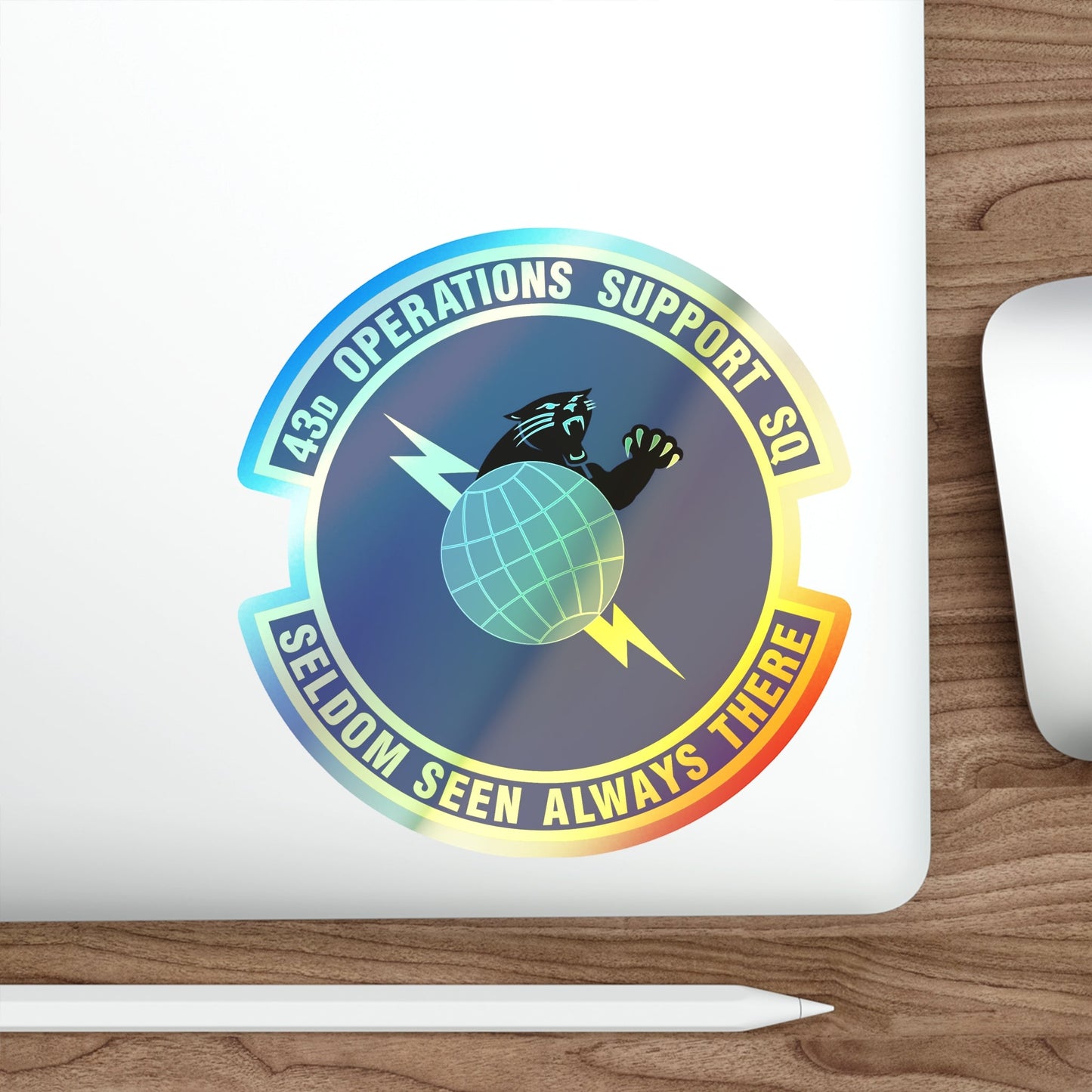 43d Operations Support Squadron (U.S. Air Force) Holographic STICKER Die-Cut Vinyl Decal-The Sticker Space