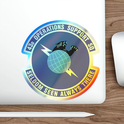 43d Operations Support Squadron (U.S. Air Force) Holographic STICKER Die-Cut Vinyl Decal-The Sticker Space