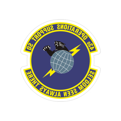 43d Operations Support Squadron (U.S. Air Force) REVERSE PRINT Transparent STICKER-2" × 2"-The Sticker Space