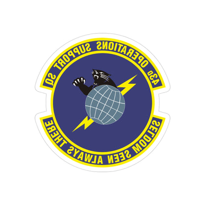 43d Operations Support Squadron (U.S. Air Force) REVERSE PRINT Transparent STICKER-3" × 3"-The Sticker Space