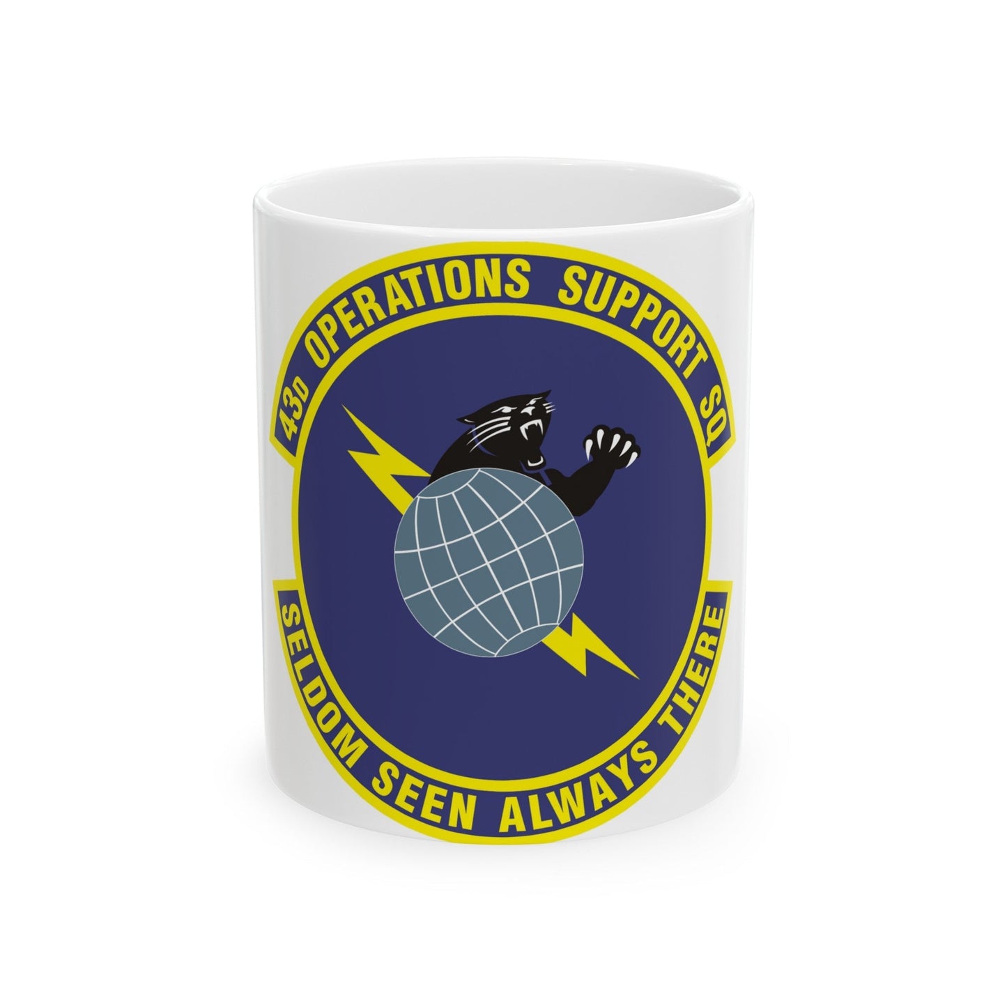 43d Operations Support Squadron (U.S. Air Force) White Coffee Mug-11oz-The Sticker Space