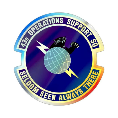 43d Operations Support Squadron (U.S. Air Force) Holographic STICKER Die-Cut Vinyl Decal 4 Inch Holographic - The Sticker Space