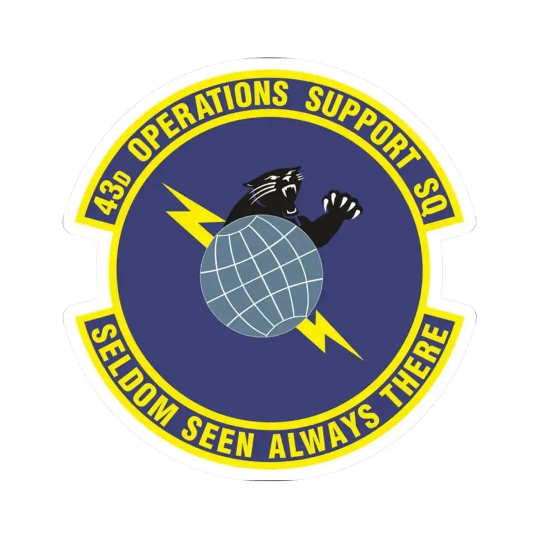 43d Operations Support Squadron (U.S. Air Force) STICKER Vinyl Kiss-Cut Decal 2 Inch White - The Sticker Space