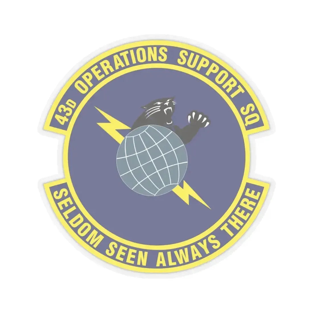 43d Operations Support Squadron (U.S. Air Force) STICKER Vinyl Kiss-Cut Decal 4 Inch Transparent - The Sticker Space