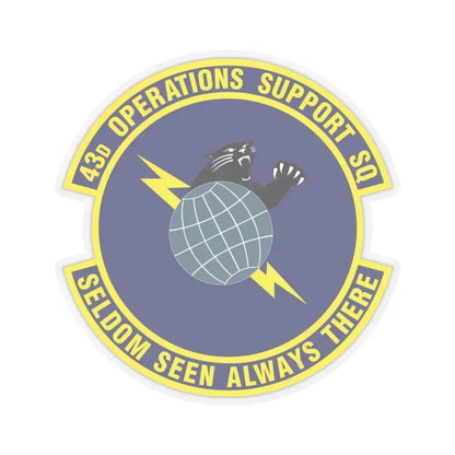 43d Operations Support Squadron (U.S. Air Force) STICKER Vinyl Kiss-Cut Decal 4 Inch Transparent - The Sticker Space