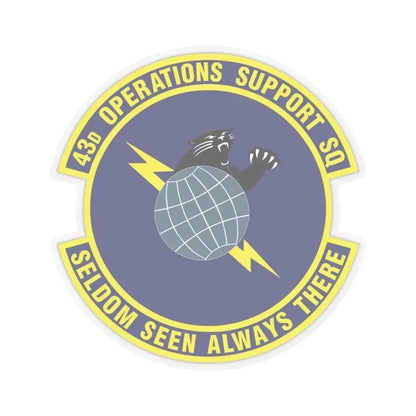 43d Operations Support Squadron (U.S. Air Force) STICKER Vinyl Kiss-Cut Decal 6 Inch Transparent - The Sticker Space