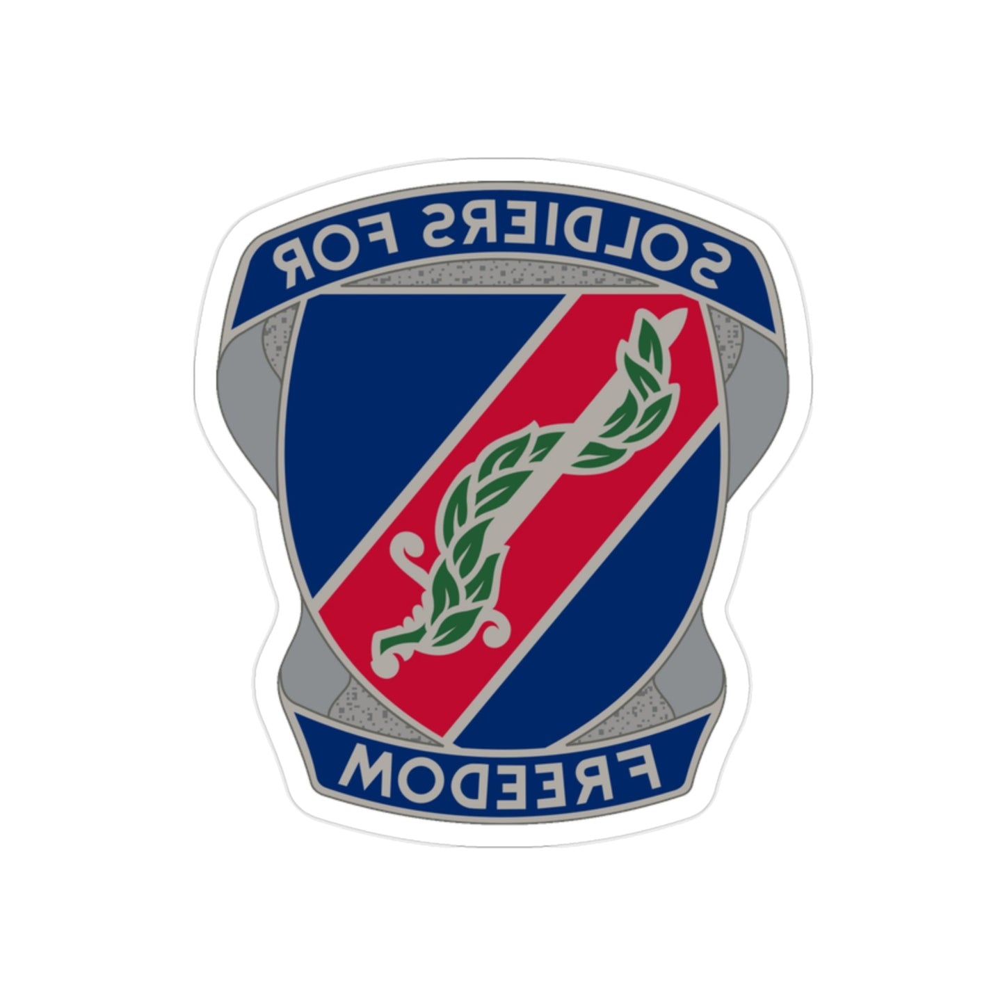 43rd Adjutant General Battalion (U.S. Army) REVERSE PRINT Transparent STICKER-2" × 2"-The Sticker Space