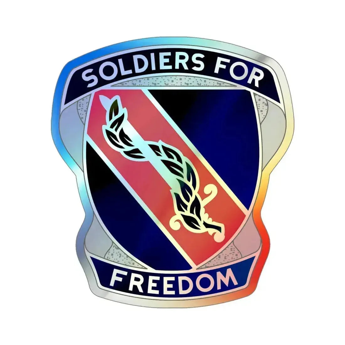 43rd Adjutant General Battalion (U.S. Army) Holographic STICKER Die-Cut Vinyl Decal 5 Inch Holographic - The Sticker Space