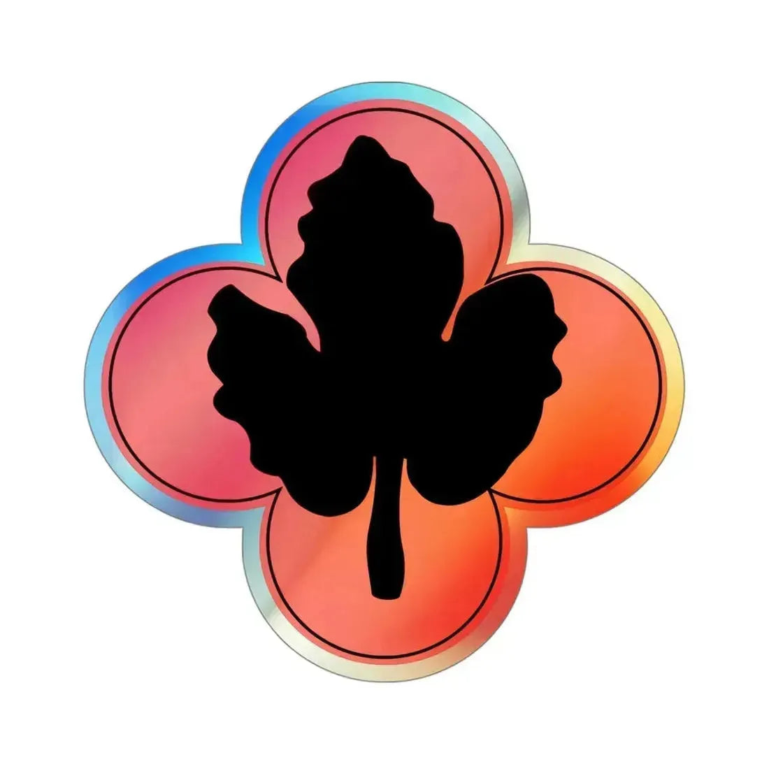 43rd Infantry Division CSIB (U.S. Army) Holographic STICKER Die-Cut Vinyl Decal 4 Inch Holographic - The Sticker Space