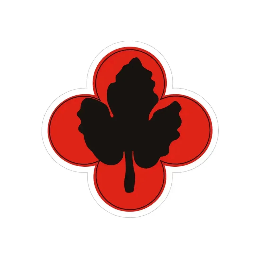 43rd Infantry Division CSIB (U.S. Army) REVERSE PRINT Transparent Die-Cut STICKER 3 Inch Die-Cut Transparent - The Sticker Space