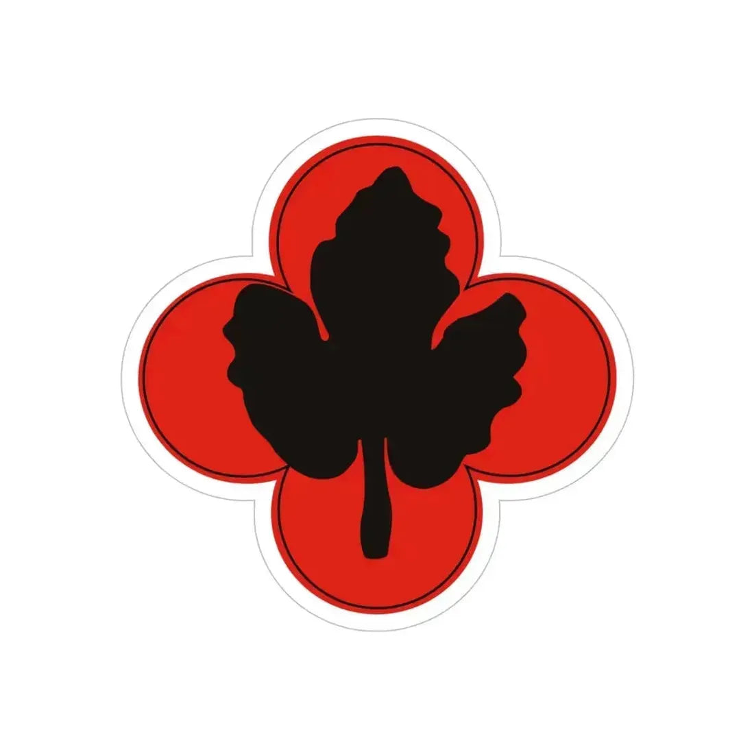 43rd Infantry Division CSIB (U.S. Army) REVERSE PRINT Transparent Die-Cut STICKER 5 Inch Die-Cut Transparent - The Sticker Space