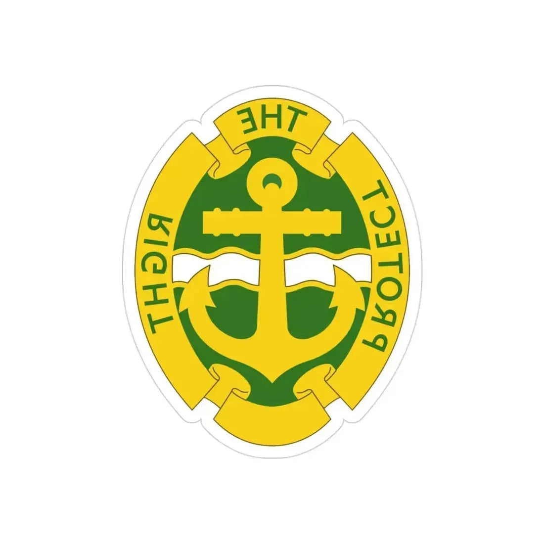 43rd Military Police Brigade 2 (U.S. Army) REVERSE PRINT Transparent Die-Cut STICKER 3 Inch Die-Cut Transparent - The Sticker Space