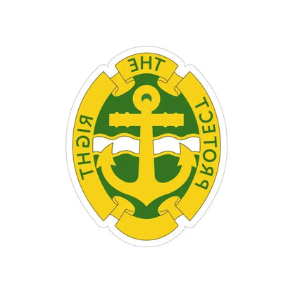 43rd Military Police Brigade 2 (U.S. Army) REVERSE PRINT Transparent Die-Cut STICKER 5 Inch Die-Cut Transparent - The Sticker Space