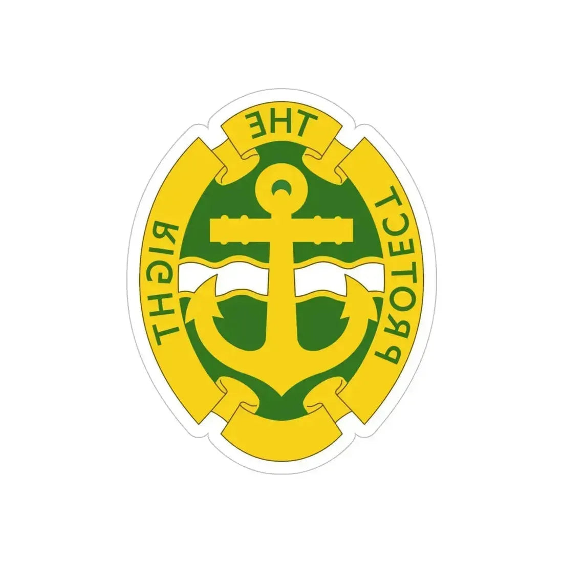 43rd Military Police Brigade 2 (U.S. Army) REVERSE PRINT Transparent Die-Cut STICKER 6 Inch Die-Cut Transparent - The Sticker Space