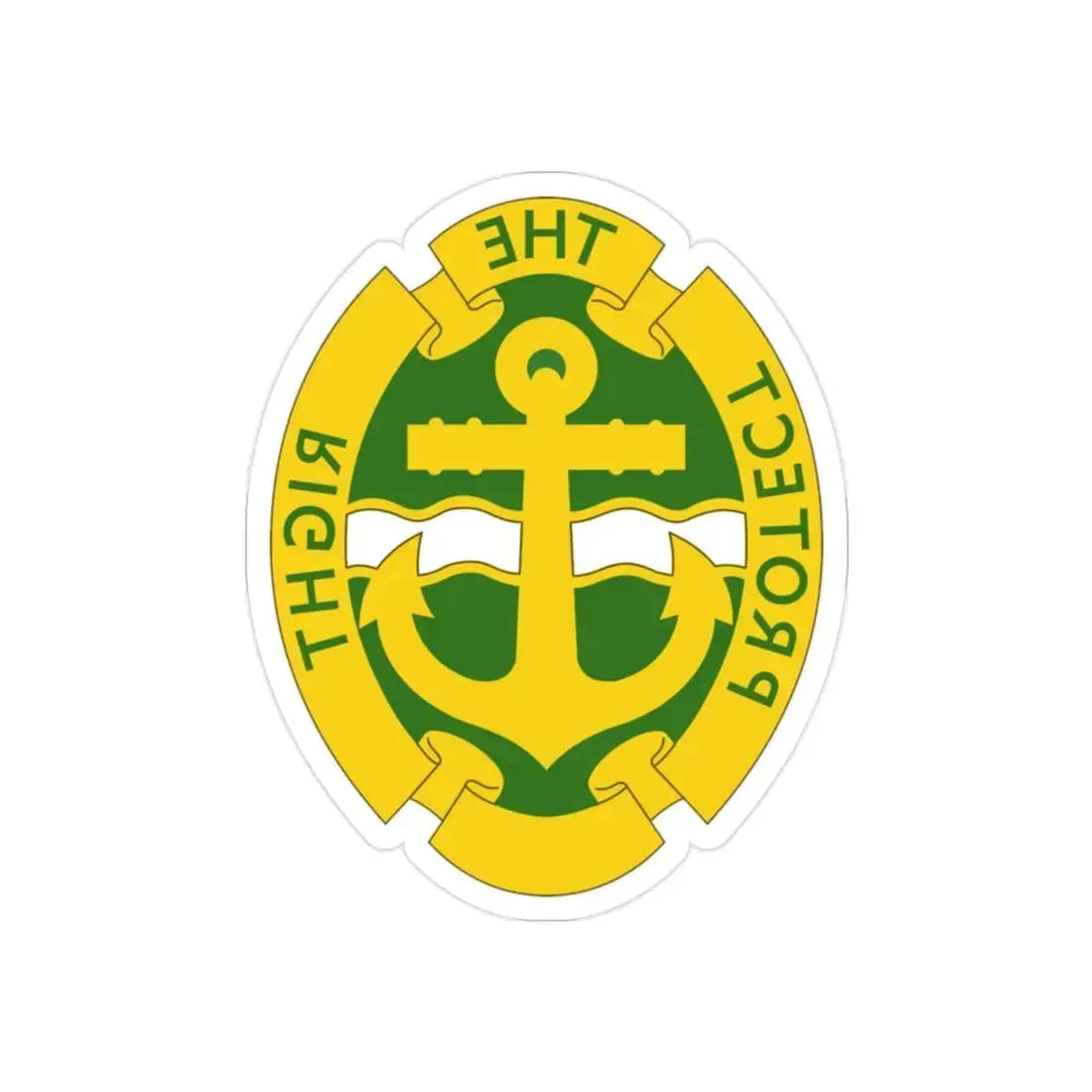 43rd Military Police Brigade 2 (U.S. Army) REVERSE PRINT Transparent Die-Cut STICKER - The Sticker Space