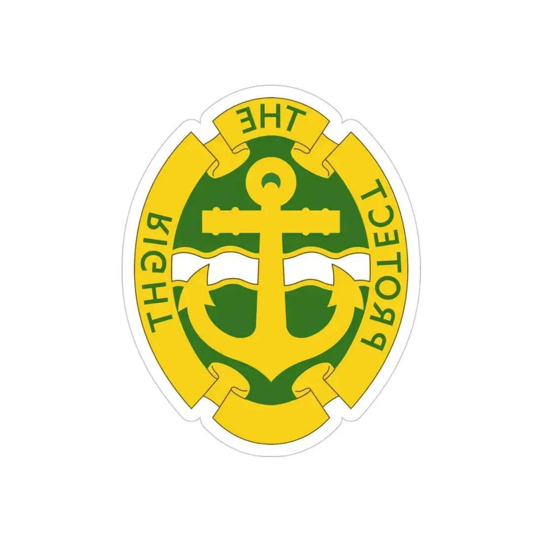 43rd Military Police Brigade 2 (U.S. Army) REVERSE PRINT Transparent Die-Cut STICKER - The Sticker Space