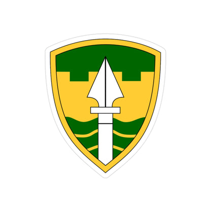 43rd Military Police Brigade (U.S. Army) REVERSE PRINT Transparent STICKER-2" × 2"-The Sticker Space