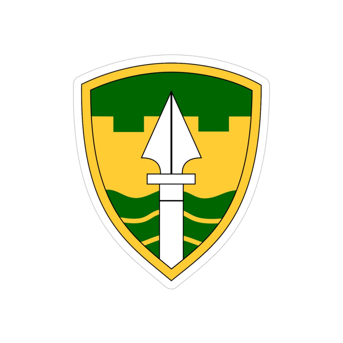 43rd Military Police Brigade (U.S. Army) REVERSE PRINT Transparent STICKER-3" × 3"-The Sticker Space