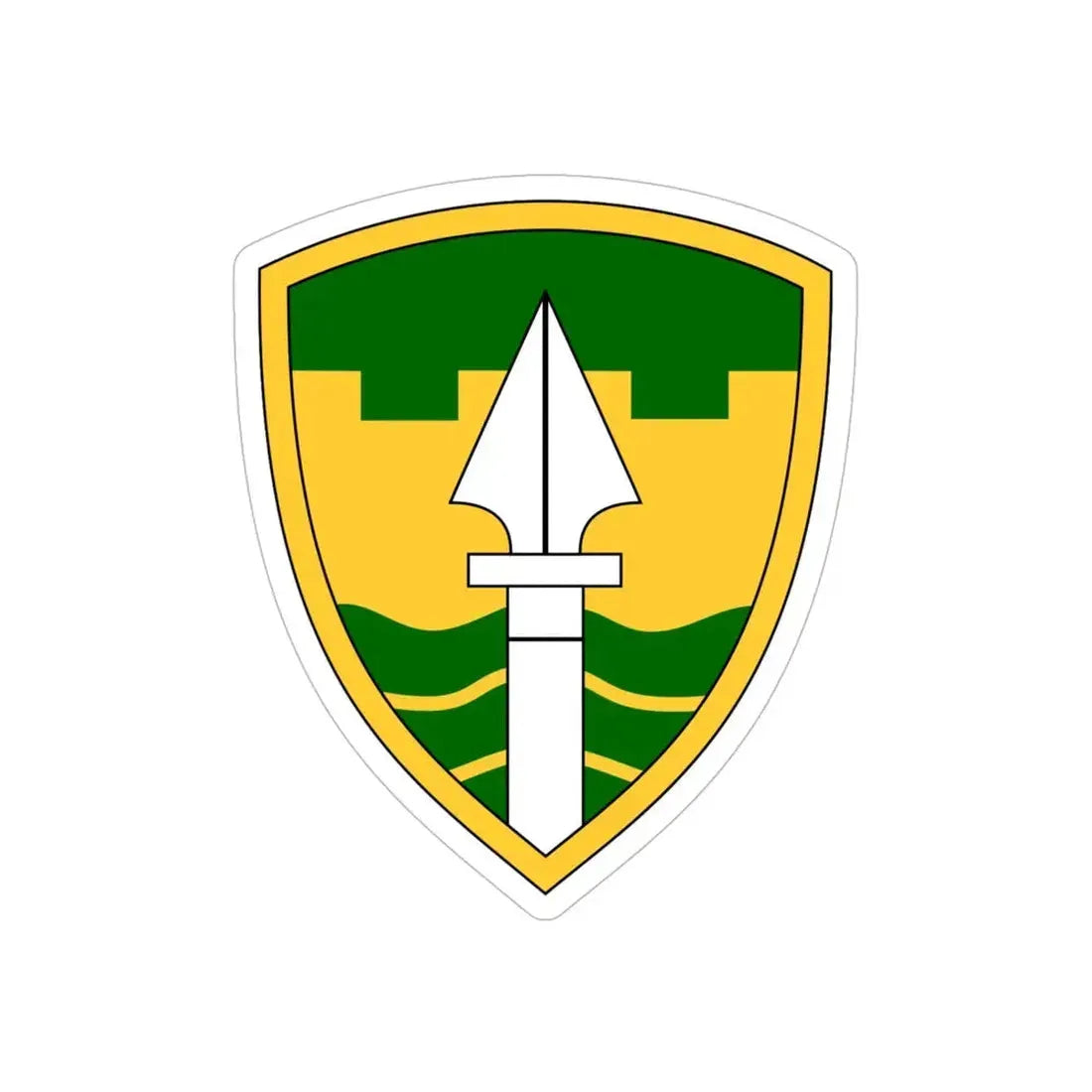 43rd Military Police Brigade (U.S. Army) REVERSE PRINT Transparent Die-Cut STICKER - The Sticker Space