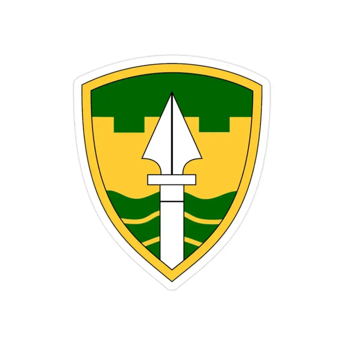 43rd Military Police Brigade (U.S. Army) REVERSE PRINT Transparent Die-Cut STICKER - The Sticker Space