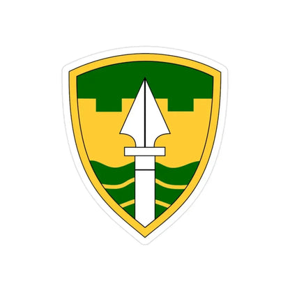 43rd Military Police Brigade (U.S. Army) REVERSE PRINT Transparent Die-Cut STICKER - The Sticker Space