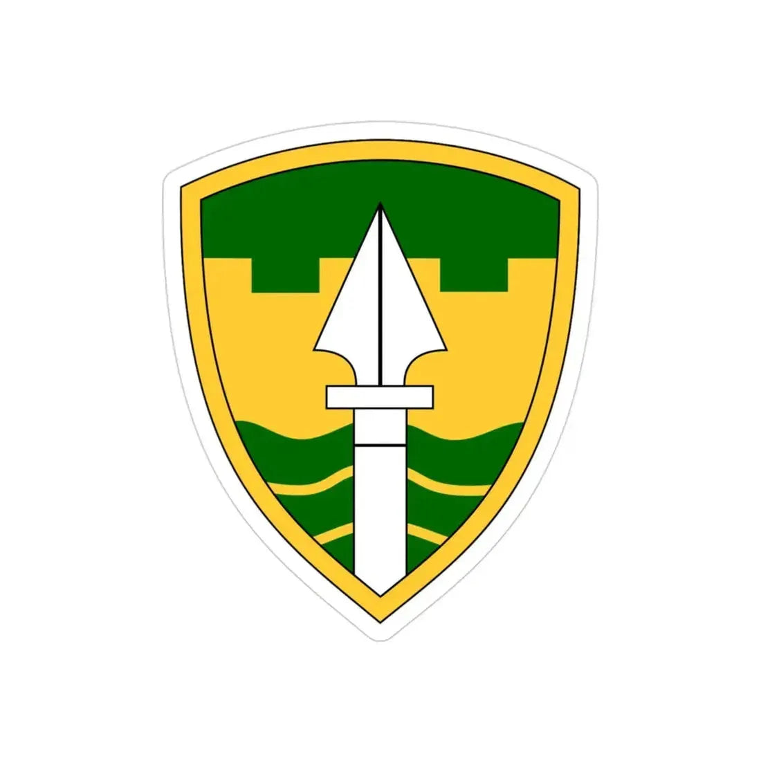 43rd Military Police Brigade (U.S. Army) REVERSE PRINT Transparent Die-Cut STICKER - The Sticker Space