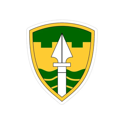 43rd Military Police Brigade (U.S. Army) REVERSE PRINT Transparent Die-Cut STICKER - The Sticker Space