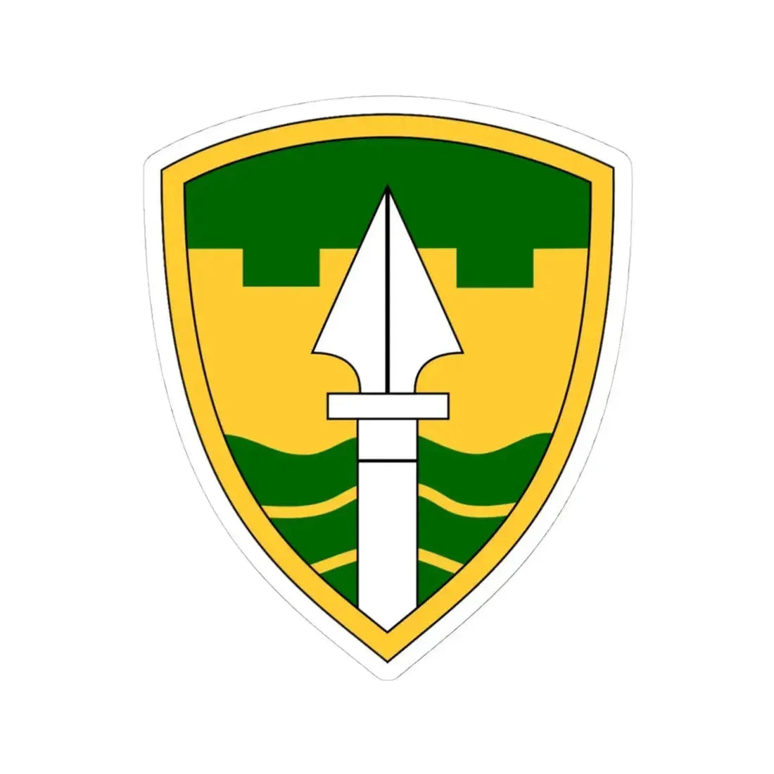 43rd Military Police Brigade (U.S. Army) STICKER Vinyl Kiss-Cut Decal 4 Inch White - The Sticker Space