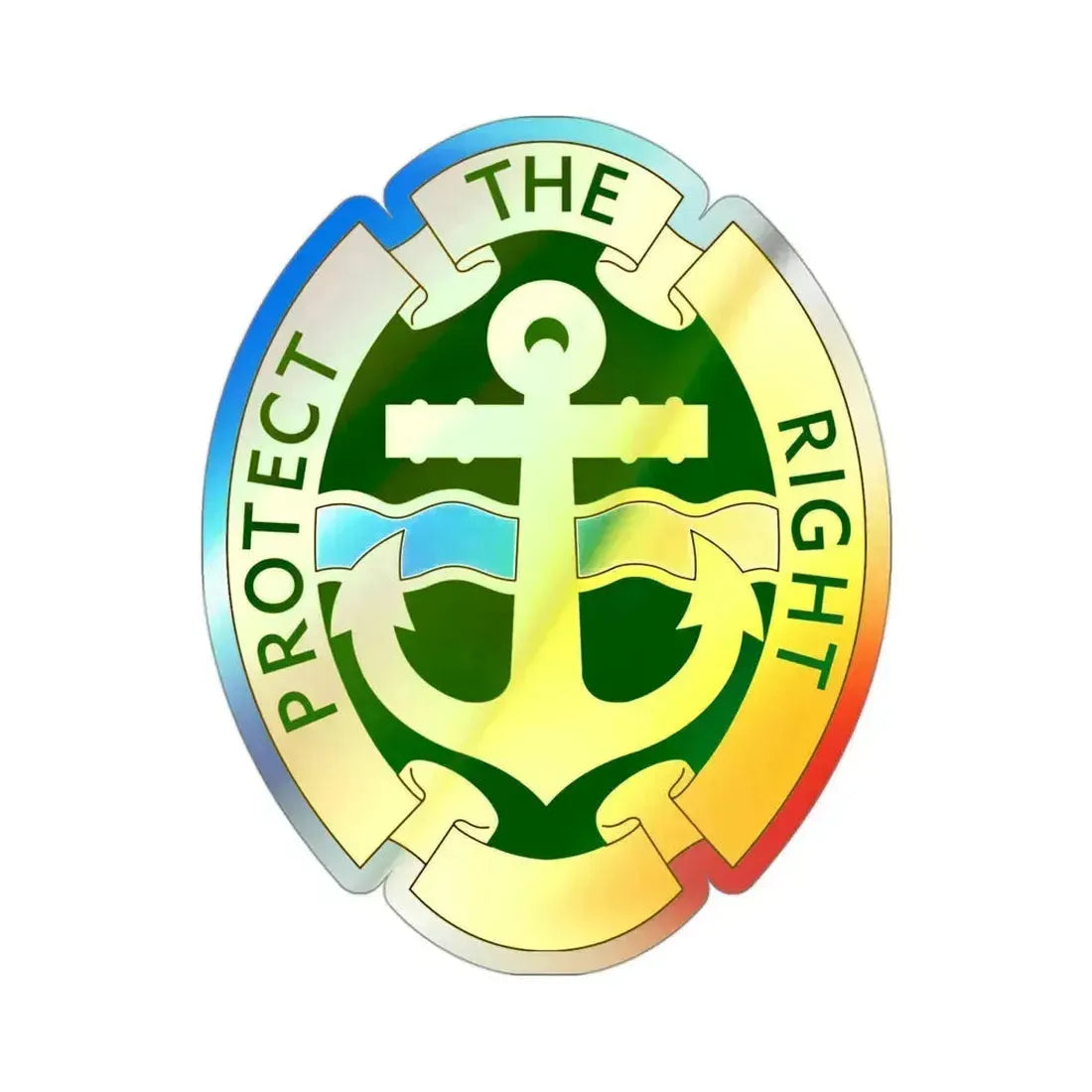 43rd Military Police Brigade v2 (U.S. Army) Holographic STICKER Die-Cut Vinyl Decal 3 Inch Holographic - The Sticker Space