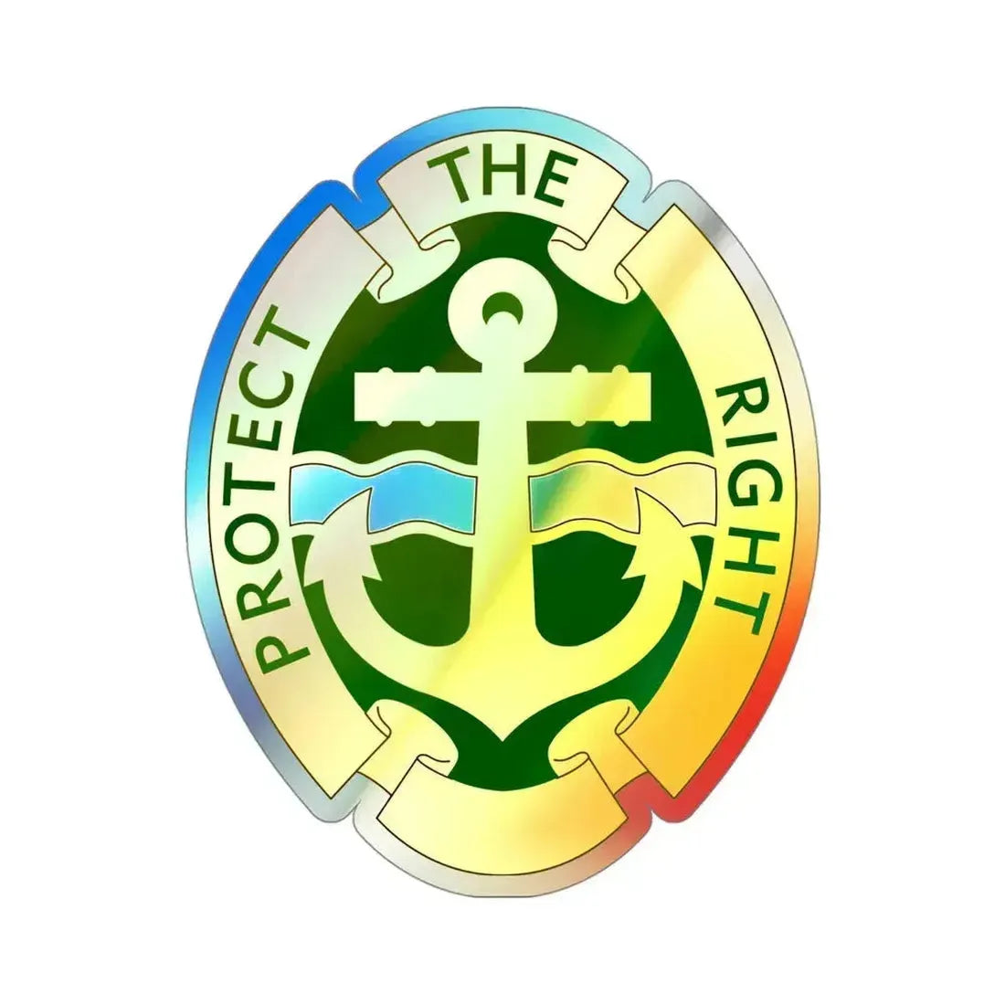 43rd Military Police Brigade v2 (U.S. Army) Holographic STICKER Die-Cut Vinyl Decal 4 Inch Holographic - The Sticker Space