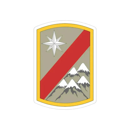 43rd Sustainment Brigade 3 (U.S. Army) REVERSE PRINT Transparent Die-Cut STICKER 3 Inch Die-Cut Transparent - The Sticker Space