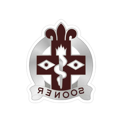 44 Evacuation Hospital (U.S. Army) REVERSE PRINT Transparent Die-Cut STICKER 2 Inch Die-Cut Transparent - The Sticker Space