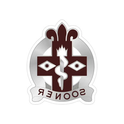 44 Evacuation Hospital (U.S. Army) REVERSE PRINT Transparent Die-Cut STICKER 3 Inch Die-Cut Transparent - The Sticker Space