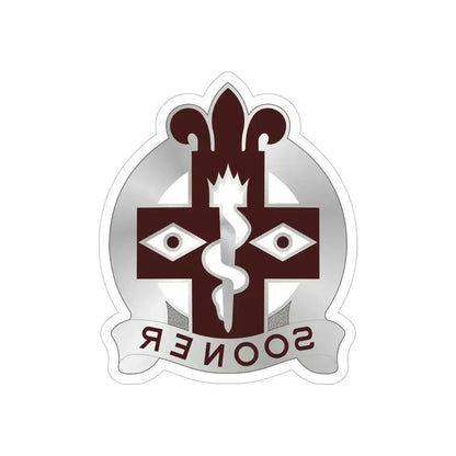 44 Evacuation Hospital (U.S. Army) REVERSE PRINT Transparent Die-Cut STICKER 5 Inch Die-Cut Transparent - The Sticker Space