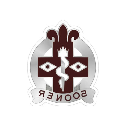 44 Evacuation Hospital (U.S. Army) REVERSE PRINT Transparent Die-Cut STICKER 6 Inch Die-Cut Transparent - The Sticker Space