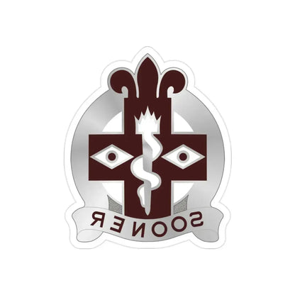 44 Evacuation Hospital (U.S. Army) REVERSE PRINT Transparent Die-Cut STICKER - The Sticker Space