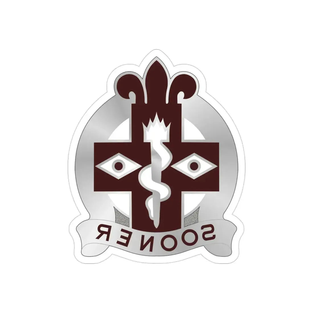 44 Evacuation Hospital (U.S. Army) REVERSE PRINT Transparent Die-Cut STICKER - The Sticker Space