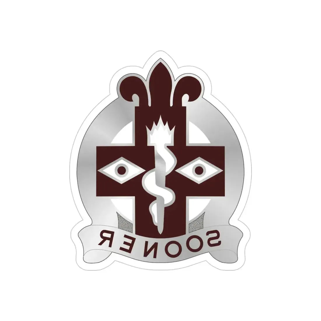 44 Evacuation Hospital (U.S. Army) REVERSE PRINT Transparent Die-Cut STICKER - The Sticker Space