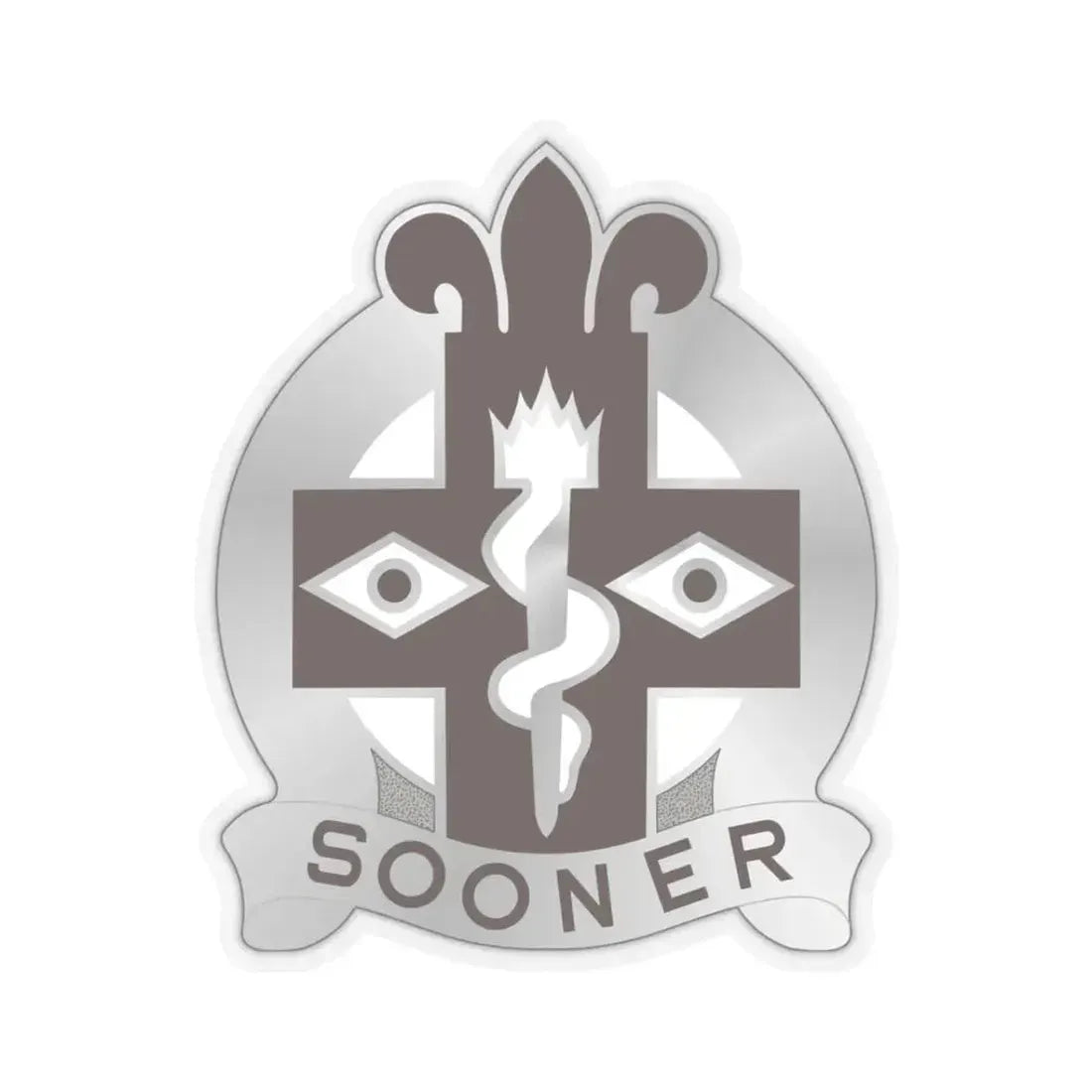 44 Evacuation Hospital (U.S. Army) STICKER Vinyl Kiss-Cut Decal 3 Inch Transparent - The Sticker Space